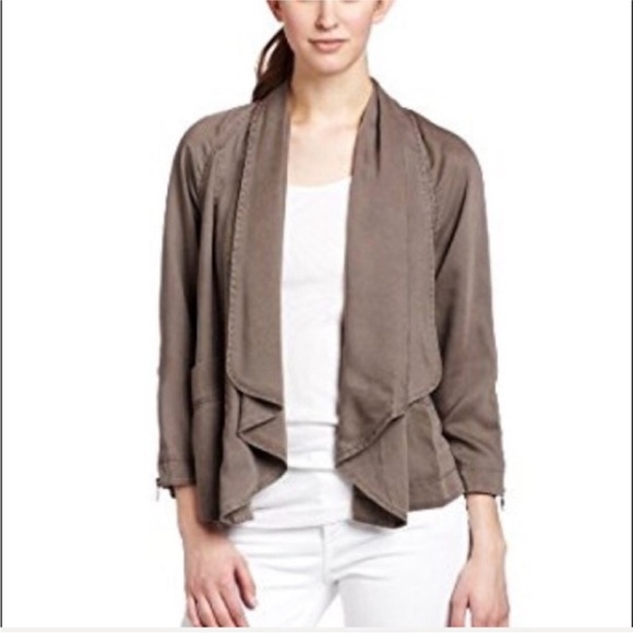 French Connection United Kingdom woman’s Brown Draped Jacket Size 4 - Picture 1 of 15